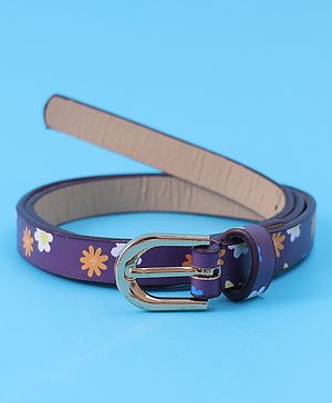 Babyhug Free Size Belt With Floral Print - Purple