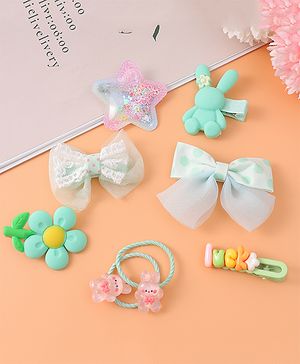 Babyhug Hair Accessories with Bow Applique Combo Sets - Multicolor