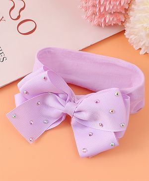 Babyhug Headband With Bow Applique  - Purple