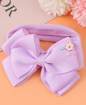 Babyhug Headband With Bow Applique - Purple