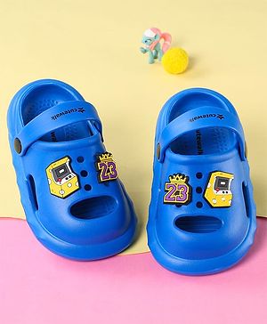 Cute Walk by Babyhug Clogs With Backstrap Closure Number Applique - Blue
