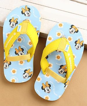 Cute Walk by Babyhug Flip Flops with Back Strap Closure Minnie Mouse Print - Yellow