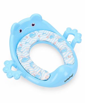 Babyhug Dolphine Print Potty Seat with Handle - Blue