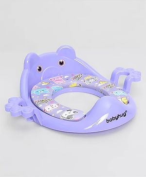 Babyhug Happy Day Print Potty Seat with Handle - Purple