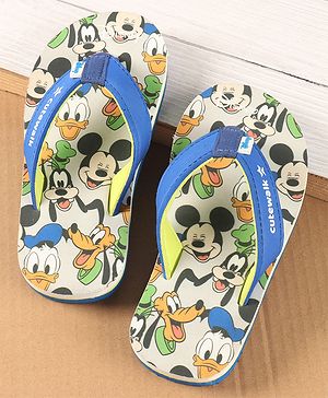 Cute Walk by Babyhug Disney Slip On Flip Flops with Mickey Mouse Print - Blue