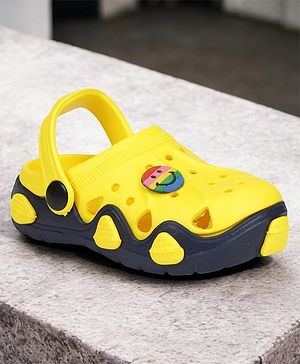 Lil Lollipop Smiley Applique Detailed Anti Slip Clogs - Yellow