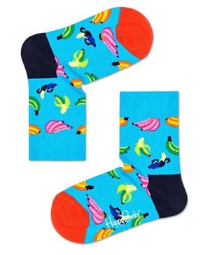 HAPPY SOCKS Organic Cotton Blend Banana Designed Socks - Multi Colour