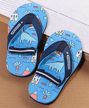 Cute Walk by Babyhug Flip Flop With Back Strap - Blue