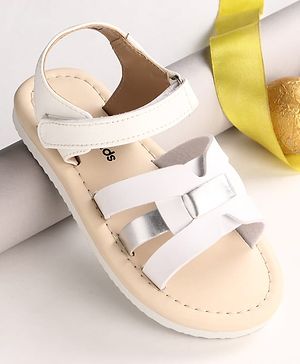 Pine Kids Velcro Closure Sandals - White