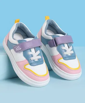 Babyoye Velcro Closure Casual Shoes - White
                      & Pink
