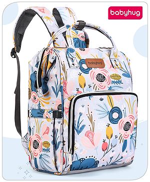 Babyhug Multipurpose Spacious Diaper Backpack Floral Print - Multicolor