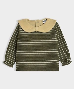 Mi Arcus Full Sleeves Striped Tee - Green