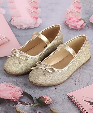 boyz n galz Shimmer Bow Applique Detiled
                      Ballerina - Gold
