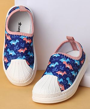 Cute Walk by Babyhug Slip On Casual Shoes with Dino Print - Navy Blue