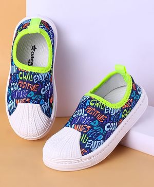 Cute Walk by Babyhug Slip On Casual Shoes With Text Print - Blue