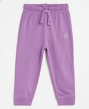 Campana Cotton Terry Solid Joggers - Purple