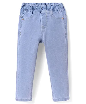 Babyhug
                              Denim Full length washed Jeggings with
                              Stretch - Light Blue