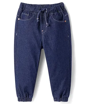 Babyhug
                              Full Length Washed Denim Jeans With
                              Stretch - Navy Blue