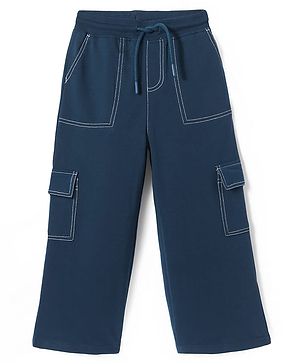 Pine Kids Knit Full Length Lounge Pant with Cargo Pockets - Navy Blue