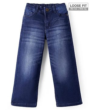 Pine Kids Full Length Washed Denim Jeans - Navy Blue