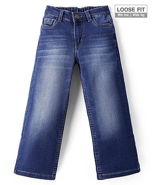 Pine Kids Full Length Washed Denim Jeans - Blue