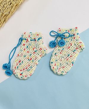 Little Peas Hanmade Colour Fusion Socks - Light Blue