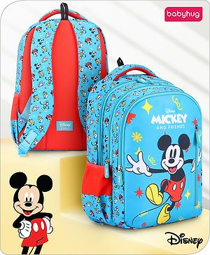 Babyhug Disney Mickey & Friends School Backpack - Height 15.8 Inches(Slight Color May Vary)