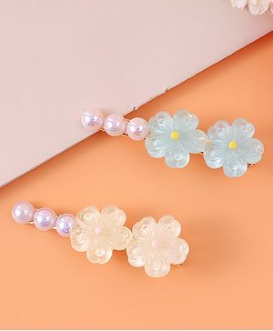 Pine Kids Hair Pins & Clips Free Size - White & Blue