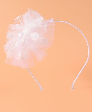 Babyhug Floral Applique Hair Band -  White