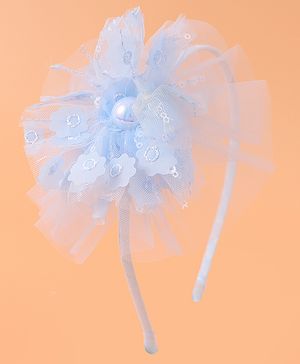 Babyhug Floral Applique Hair Band -  Blue