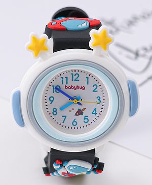 Babyhug Analog Watch With Astronomical Applique Free Size - Black