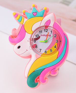 Babyhug Analog Unicorn Shaped Watch Free Size - Pink