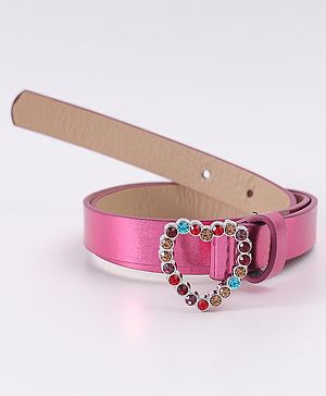 Pine Kids Belt with Heart Applique - Pink