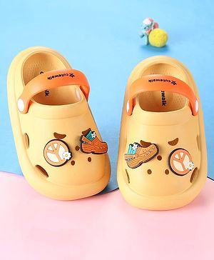 Cute Walk by Babyhug Clogs With Back Strap Closure & Clogs Applique - Mustard