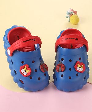 Cute Walk by Babyhug Clogs with Back Strap Closure & Animal Appliques - Blue