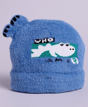 M'andy Woollen Animal Designed Cap - Blue-  Diameter 35 Cms