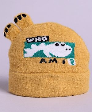 M'andy Woollen Animal Designed Cap - Yellow-  Diameter 35 Cms
