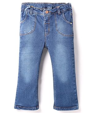 Simply Premium Full Length Solid Denim Jeans - Light Blue