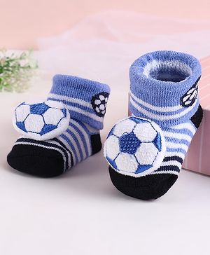 Cute Walk by Babyhug Sock Shoes with Football Applique - Lavender & White