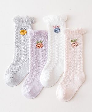 SYGA Pack of 4 Cotton Socks - Multicolor