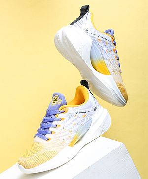 ABROS Mesh Detailed & Colour Blocked Shoes - Mustard