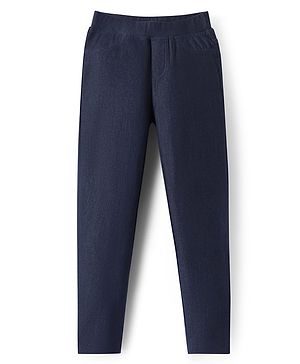 Pine Kids Denim Woven Ankle Length Washed Jeggings - Navy