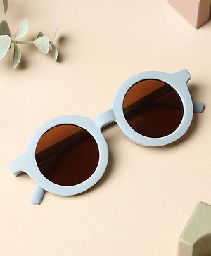 Kicks & Crawl Solid Round Sunglasses - Powder Blue