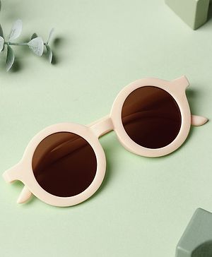 Kicks & Crawl Solid Round Sunglasses - Beige