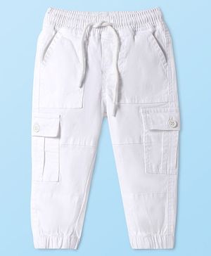 Babyhug Boy Cotton Woven Trousers & Pants 5-6Y White