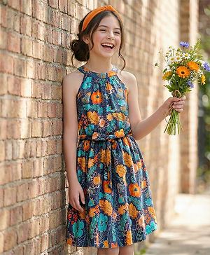 Pine Kids Female One Piece Dresses/Frocks 5-6Y Multi Colors