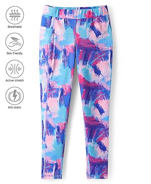 Pine Active Full Length Super Stretch Leggings - Purple & Blue