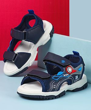 Cute Walk by Babyhug Velcro Closure Sandals With Applique- Navy Blue