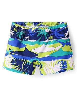 Babyhug Cotton Swimming Trunk - Blue