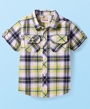 Babyhug Cotton Woven Full Sleeves Checkered Shirt - Multicolor